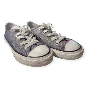Converse Purple Blue Iridescent Glitter Sneakers Size‎ Girl Junior 11 Retro Y2K